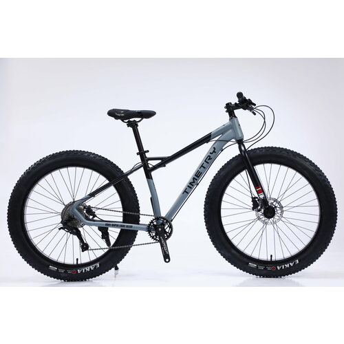 Велосипед горный фэтбайк TIMETRY TT091 9S Fatbike гидравлический тормоз Взрослый Подростковый Спортивный серо-черный 3070000₽