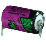 Батарейки Tadiran SL-550/PT 1/2AA Polarized tags с 3 выводами под пайку - изображение