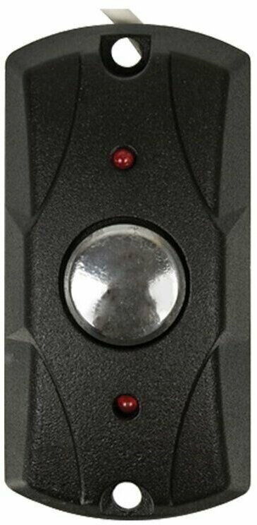 FE-100 (Черная) Кнопка накладная (С подсветкой 12В)(Н. Р) 80*40*25мм (металл)