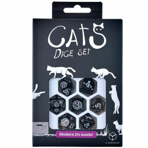 Набор кубиков для настольных ролевых игр Q-Workshop CATS Modern Dice Set: Waffle