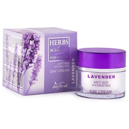 Herbs of Bulgaria Anti Age Hydrating Day Cream Lavender Омолаживающий увлажняющий дневной крем для лица с лавандой, 50 мл
