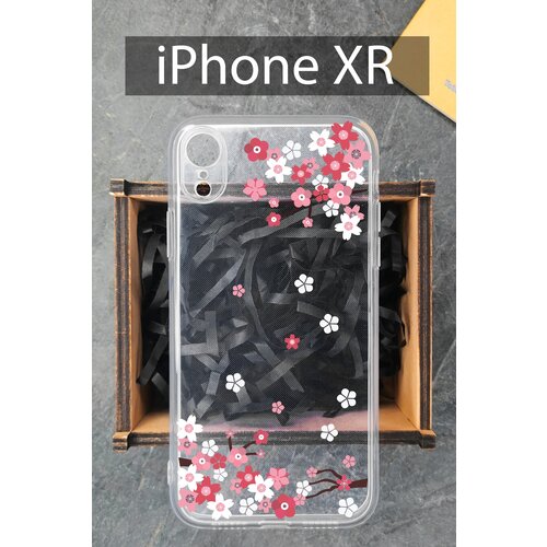 Силиконовый чехол Сакура для iPhone XR / Айфон XR