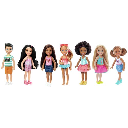 Кукла Barbie Семья Челси Рыжеволосая в топе с надписью FXG81