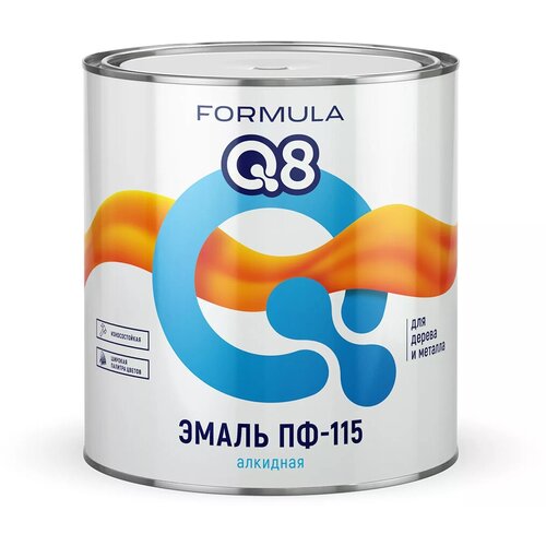 Эмаль ПФ-115 алкидная Formula Q8, глянцевая, 2,7 кг, терракотовая