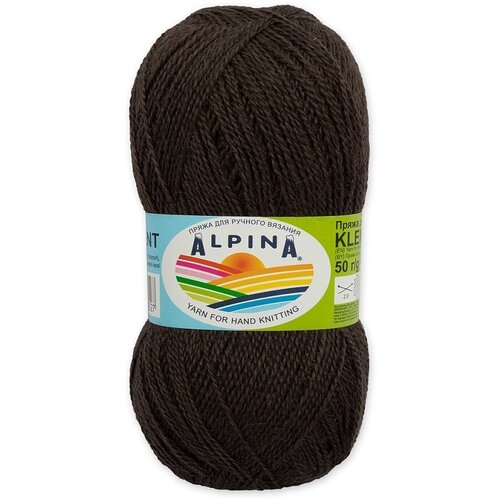Пряжа Alpina Klement, альпака, мериносовая шерсть, 4х50 г, 300 м, цвет 32 коричневый (79175482334)