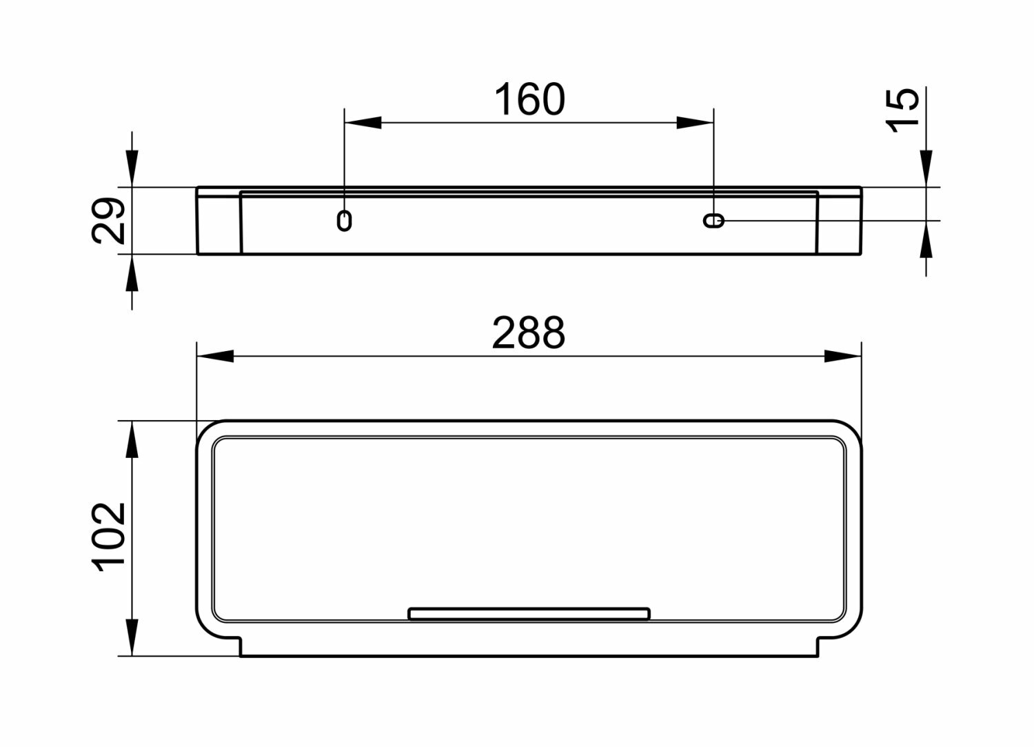 Полка Keuco Plan 14958 010038 хром, серая