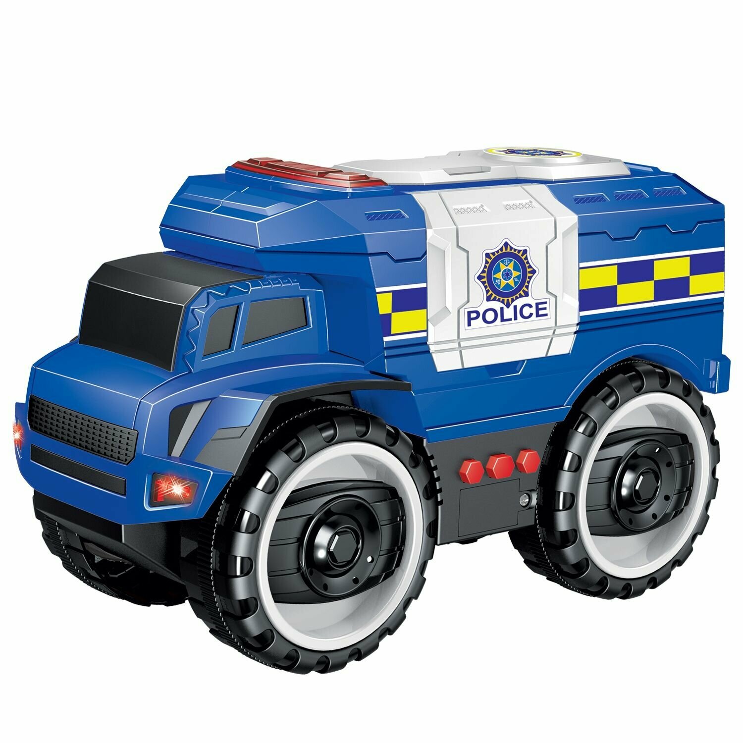 Инерционная игрушка Handers "Большие колёса: Машина полиции" (23 см, свет, звук, подвиж. дет.)