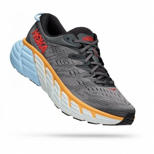 Кроссовки HOKA Gaviota 4, полнота D, размер US8.5D/UK8/EU42/JPN26.5, белый, серый