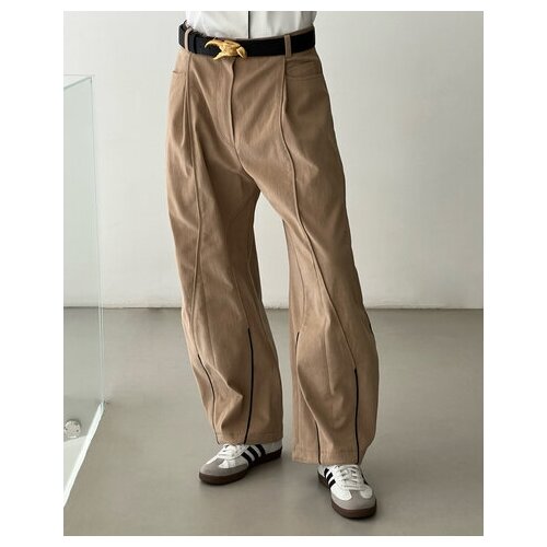 фото Брюки chernim cherno, размер m, бежевый