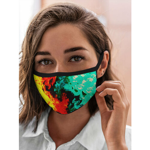 Маска многоразовая защитная Популярные иллюстрации Текстуры битва огней 468₽