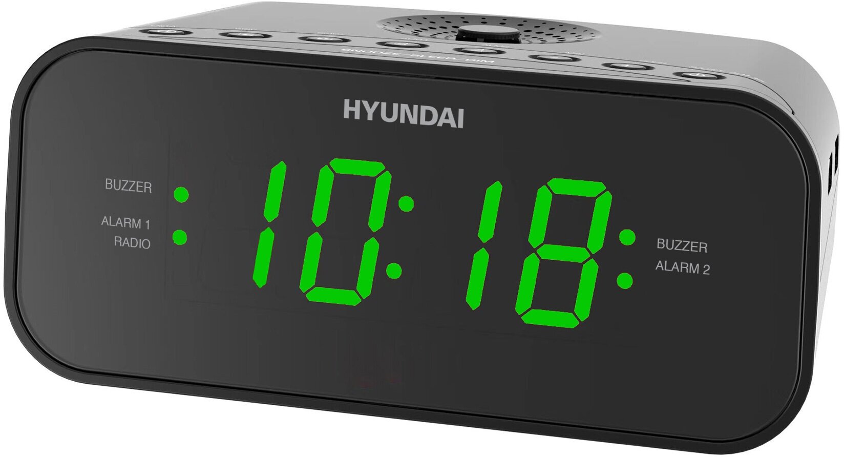 Радиочасы Hyundai H-RCL221 черный/белый