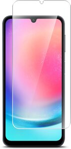 Защитное стекло для Samsung Galaxy A24 (4G) (Самсунг галакси А24 4г) на Экран, (гибридное: пленка+стекловолокно), прозрачное тонкое Hybrid Glass, Miuko