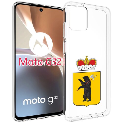 Чехол MyPads герб-ярославская-область для Motorola Moto G32 задняя-панель-накладка-бампер