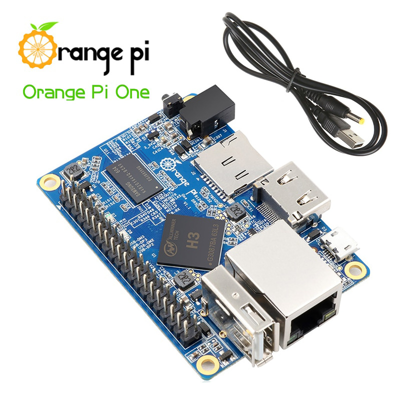 Микрокомпьютер Orange Pi One 1 ГБ + кабель питания / одноплатный компьютер