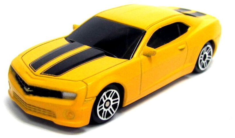 Машина металлическая RMZ City 1:64 Chevrolet Camaro, без механизмов, желтый матовый цвет (344004SM(A))