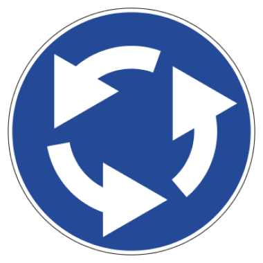 Дорожный знак 4.3 "Круговое движение", типоразмер 3 (D700) световозвращающая пленка класс Iа (круг)