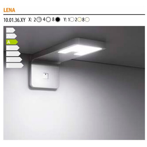 Светильник светодиодный Lena (с выкл) металлик/натур. свечение, 160*60*60, 12V, 4,2 W, 145 lm, IP20