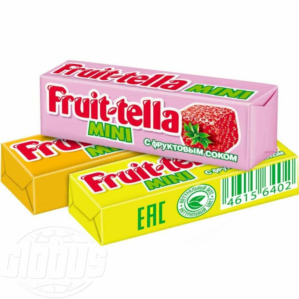 Конфеты жевательные Fruit-tella Мини Ассорти, 1 кг