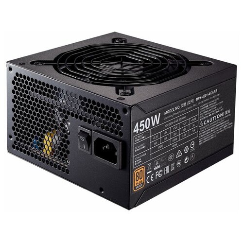 Блок питания Cooler Master MWE Bronze 450W черный блок питания cooler master atx 450w mwe white v2 80 24 4 4pin 120 mm fan 6xsata rtl