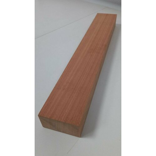 Брусок из древесины макоре 45х85х550мм для резьбы по дереву , деревянная заготовка, материал для моделирования