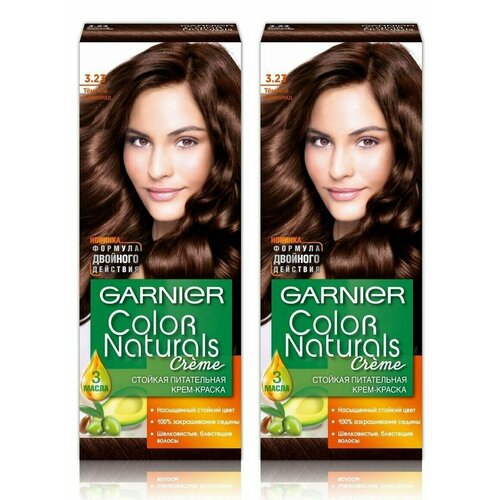 GARNIER Краска для волос Color Naturals 3.23 Темный шоколад 110 мл, 2 шт