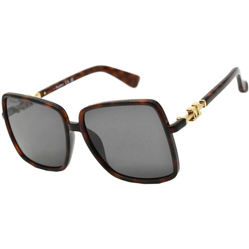 фото Солнцезащитные очки max mara, бабочка, с защитой от уф, для женщин, коричневый