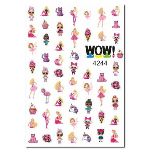 Наклейки для ногтей, слайдеры для маникюра и педикюра. Стиль Мультяшки.