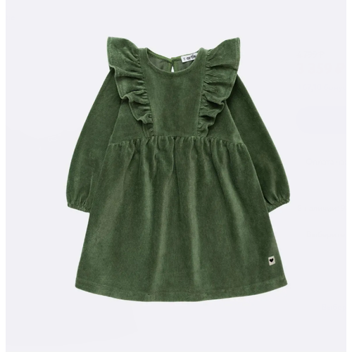 фото Платье artie, трикотаж, однотонное, размер 104, зеленый