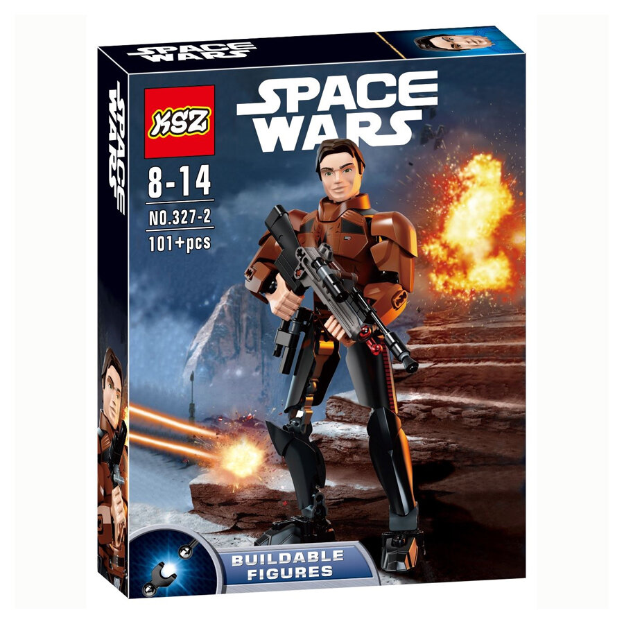 Пластиковый конструктор KSZ Space Wars / Хан Соло / Звездные войны / 101 деталь / для мальчиков, для девочек