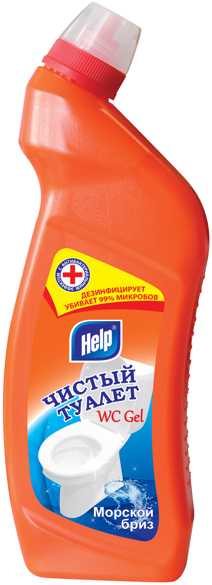 Гель Чистый туалет морской бриз Help