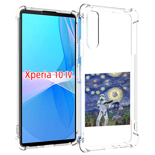 Чехол MyPads star wars звездная ночь для Sony Xperia 10 IV (10-4) задняя-панель-накладка-бампер чехол задняя панель накладка бампер mypads star wars звездная ночь для sony xperia 1 j9110 sony xperia xz4 противоударный