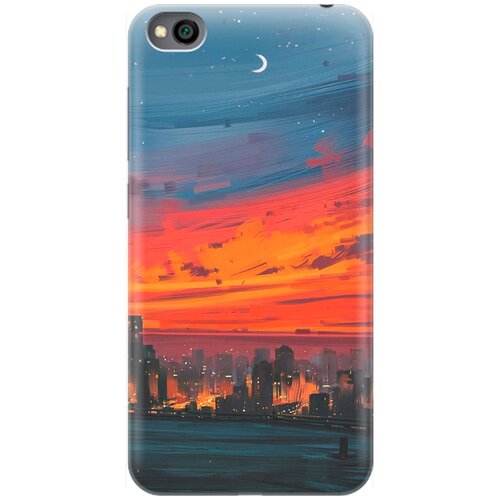 фото Re:pa накладка transparent для xiaomi redmi go с принтом "ночь и мегаполис"