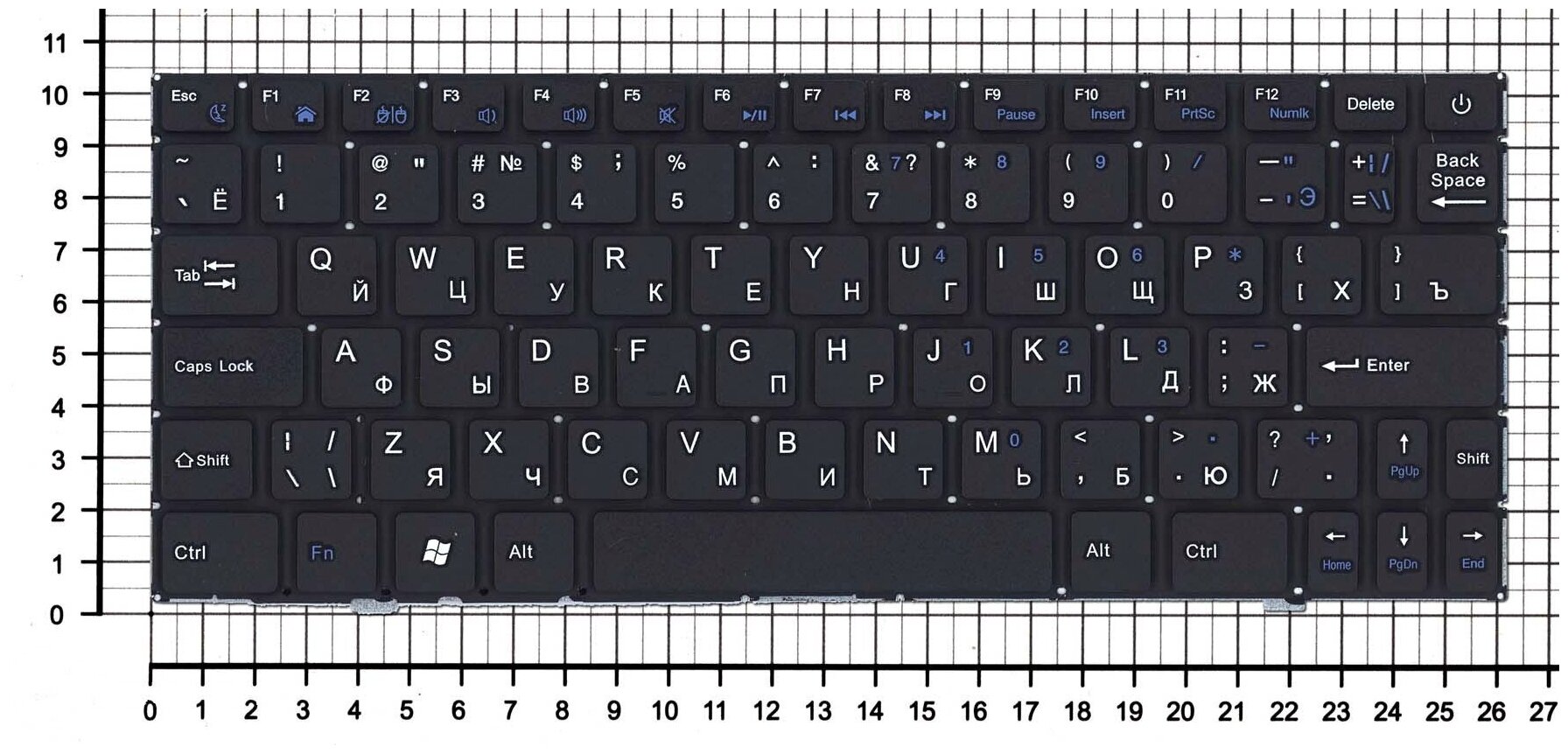 Клавиатура keyboard PSB116A01BFW для ноутбука Prestigio SmartBook 116A 116A01 116A02 116A03 PSB116A черная