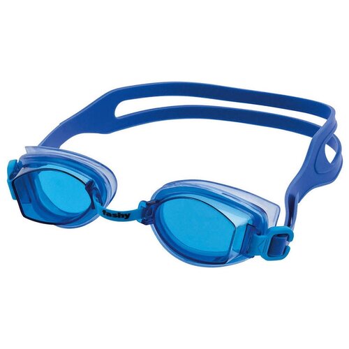 фото Очки для плавания fashy racer 4124-00-50 синие линзы пластик, регулируемая переносица, синяя оправа, уплотнитель 100% силикон, раздвоенный синий ремешок