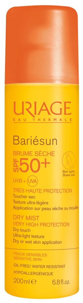 Uriage Uriage Bariesan сухая дымка-спрей SPF 50, 200 мл