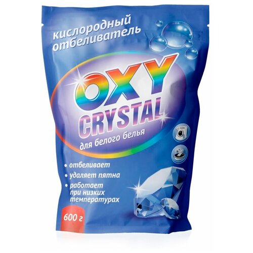 Кислородный отбеливатель пятновыводитель для белых тканей Selena Oxy Crystal 600 гр