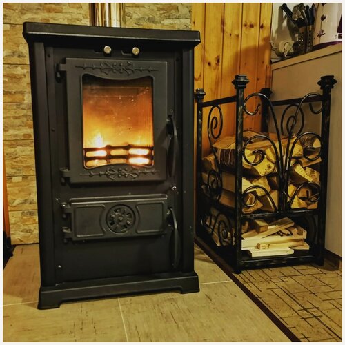 Изображение товара Кованая дровница Селена, античная медь