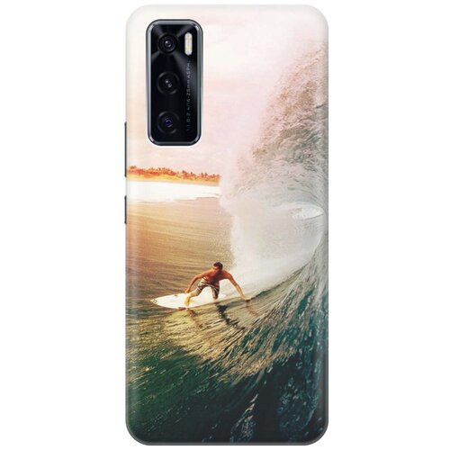 фото Ультратонкий силиконовый чехол-накладка для vivo v20 se с принтом "серфер" gosso