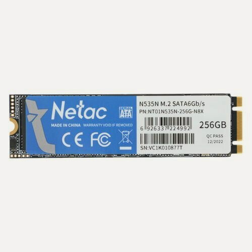 Изображение товара SSD накопитель NETAC N535N NT01N535N-256G-N8X 256ГБ, M.2 2280, SATA III, M.2