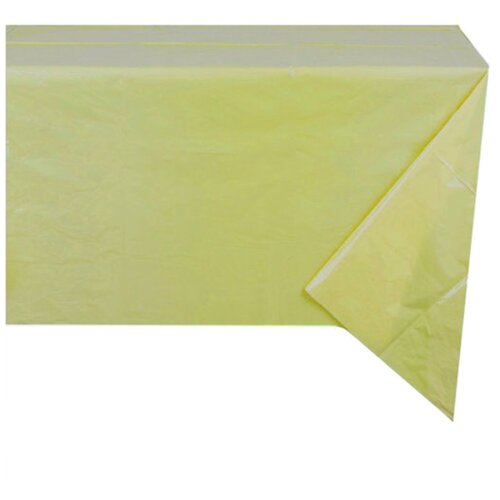 Скатерть для праздника желтая пастель 130 см х 180 см