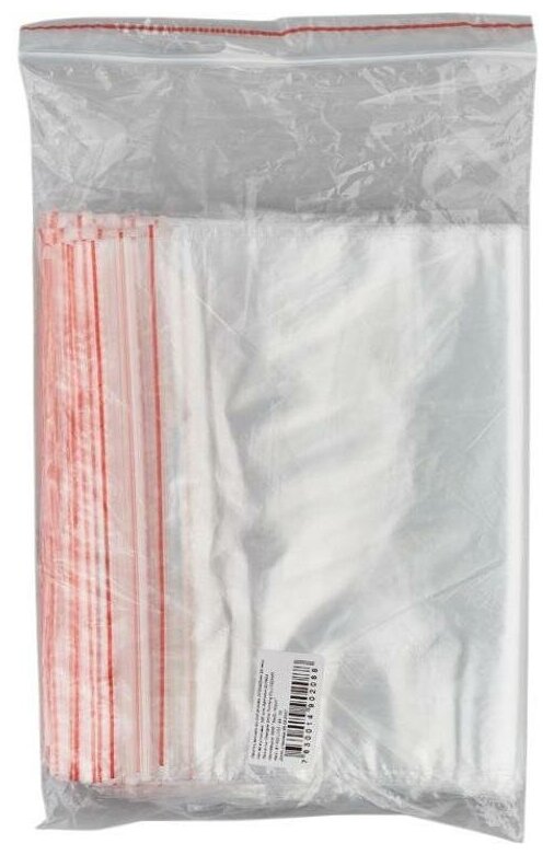 Пакет с замком (Zip Lock) 20x30 см, 35мкм, 100 шт/уп, И - фотография № 1