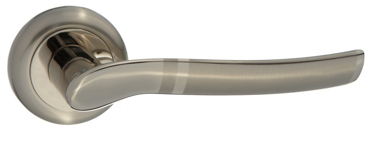 Ручка дверная TIXX (Тикс) "Орсо", никель матовый/никель блестящий
