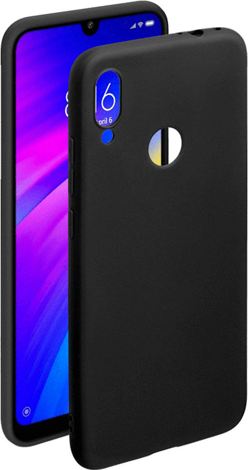 Чехол Gel Color Case для Xiaomi Redmi 7 (2019), черный, Deppa 87143