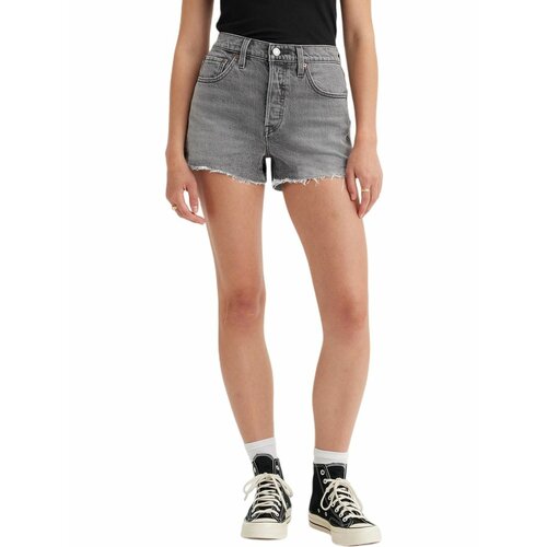 фото Шорты levi's women 501 high rise shorts, размер 24 jean, серый