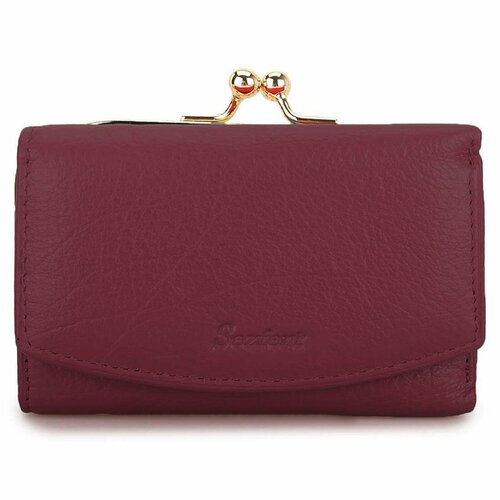 фото Кошелек sezfert 412-6806-12, фактура зернистая, бордовый