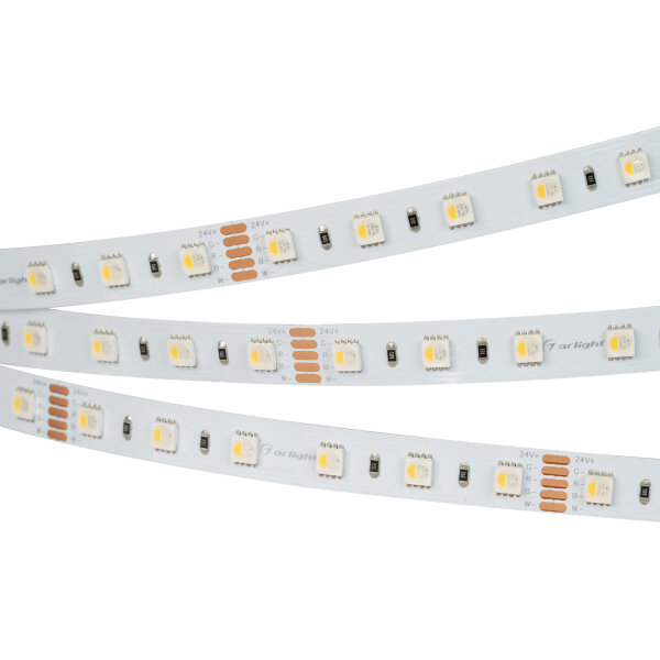 Лента светодиодная Arlight Лента RT-B60-12mm 24V RGBW-White-4-in-1 (19.2 W/m, IP20, 5060, 5m) (ARL, Открытый), 5м