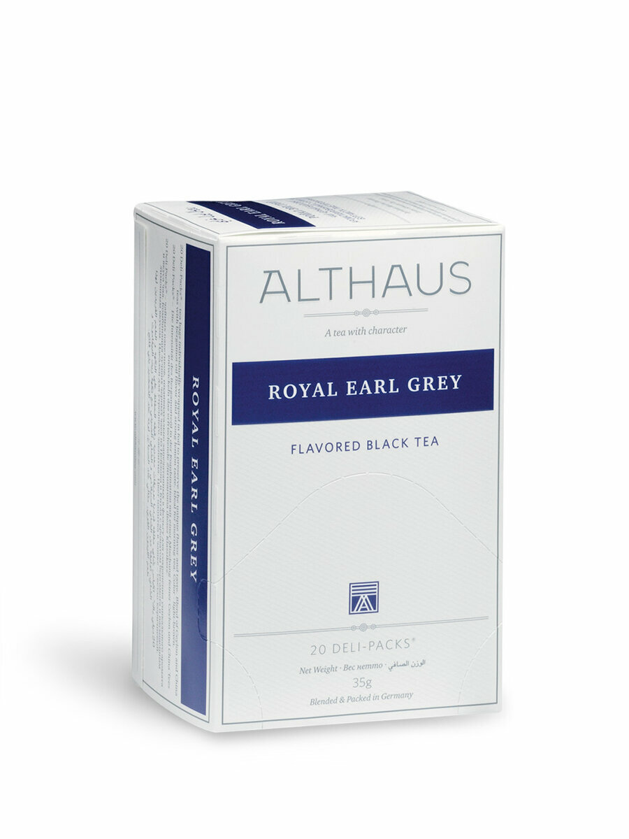 4шт, Чай черный Althaus Earl Grey Classic в пакетиках, 20 пак.