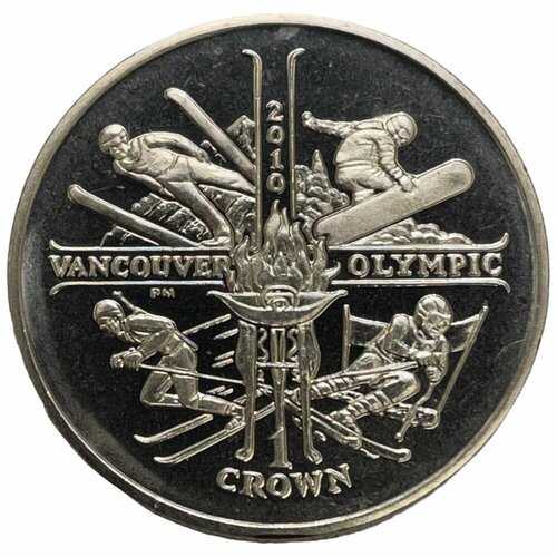 Остров Мэн 1 крона 2009 г. (XXI зимние Олимпийские Игры, Ванкувер 2010 - Спорт на снегу) (CN)