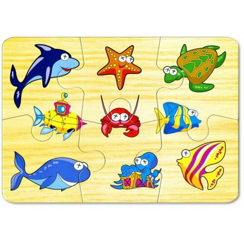 Пазлы Обитатели моря (6 элементов)