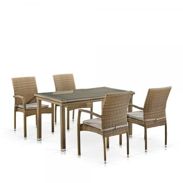 Комплект мебели Afina T256B/Y379B-W65 Light Brown (4+1)